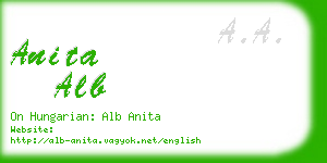 anita alb business card